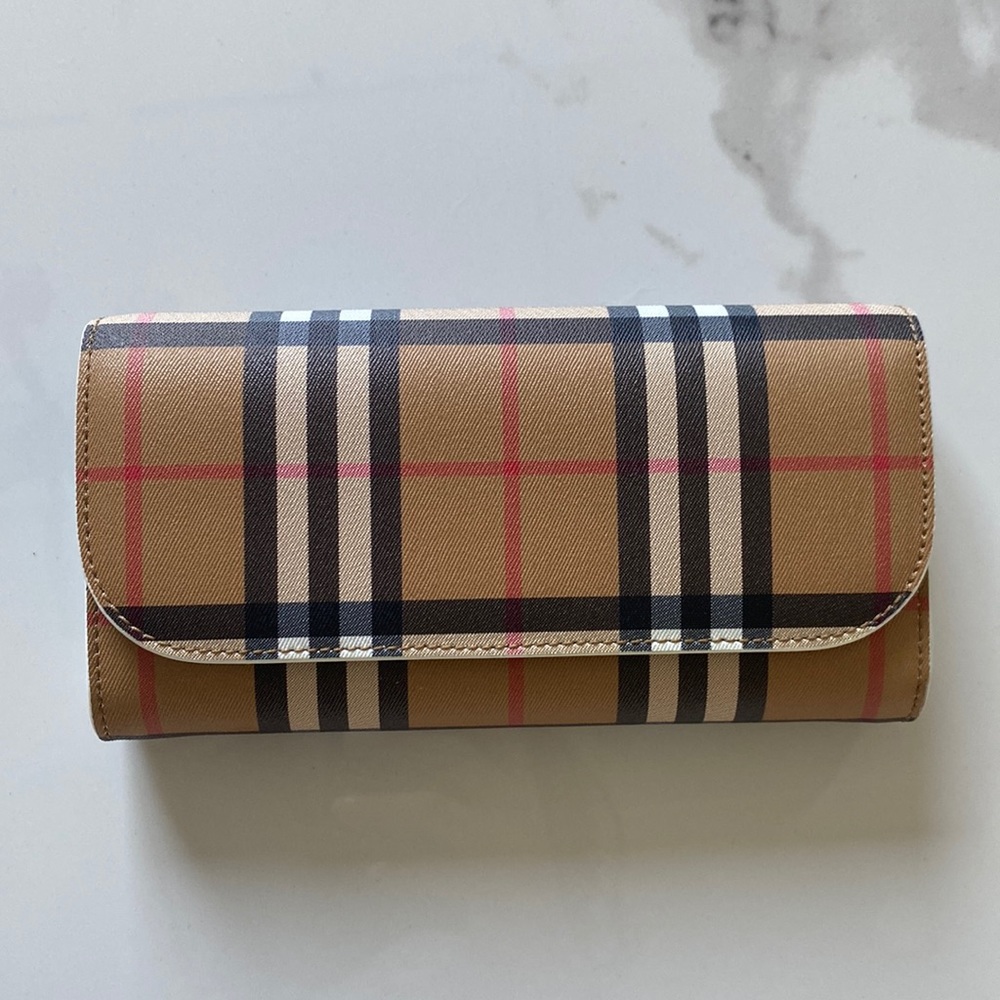 Burberry vintage check leather Wallet - original